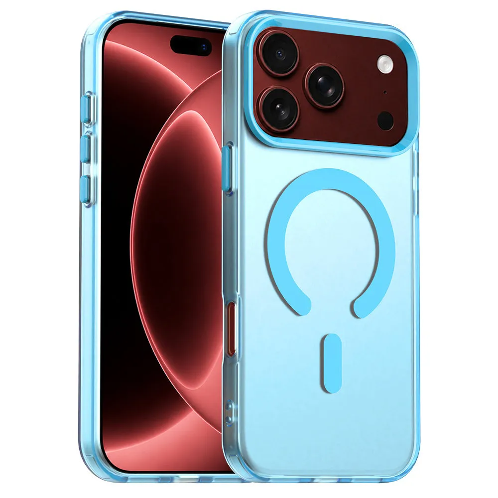 Custodia MagSafe per Apple iPhone 18 Pro Max / 17 Pro Max, Techsuit, CandyCase, Blu - immagine 1