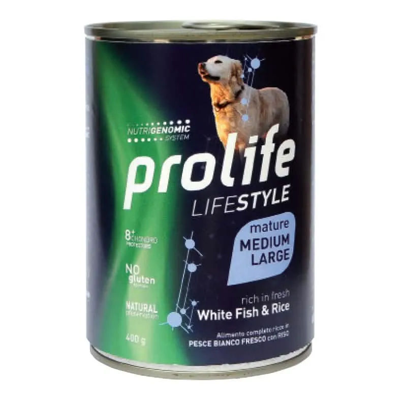 Prolife Dog Lifestyle Adult Mature White Fish & Rice Medium/Large 400 g - immagine 1