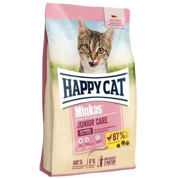 Happy Cat Minkas Junior Care Pollo e Yucca 1,3 kg - Croccantini per gatti - immagine 1