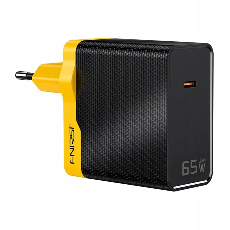Caricatore da rete Fnirsi, 65W, 3.25A, 1 x USB-C, Nero - immagine 1