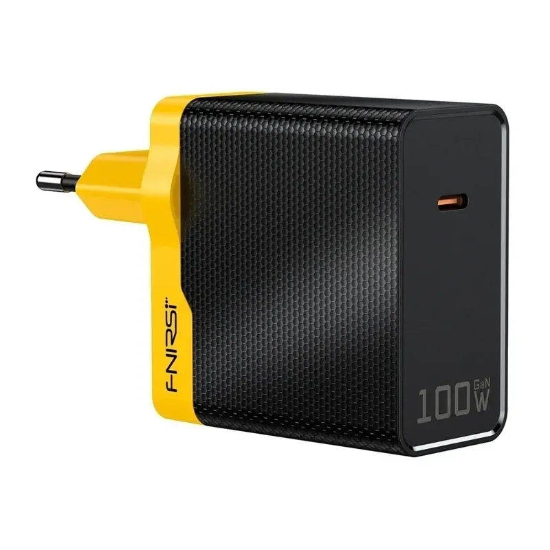 Caricatore da rete Fnirsi, 100W, 5A, 1 x USB-C, Nero - immagine 1