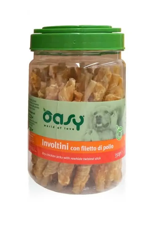 Oasy snack dog involtini con filetto di pollo 350 g - immagine 1