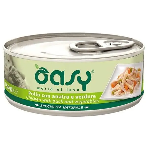 Oasy wet dog pollo con anatra e verdure 150 g - immagine 1