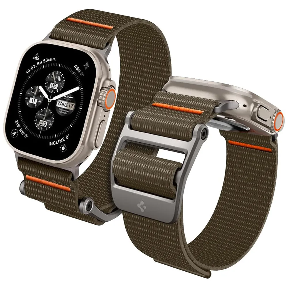 Cinturino Spigen DuraPro Flex per Apple Watch 49mm / 46mm / 45mm / 44mm Series, Kaki Arancione AMP05982 - immagine 1