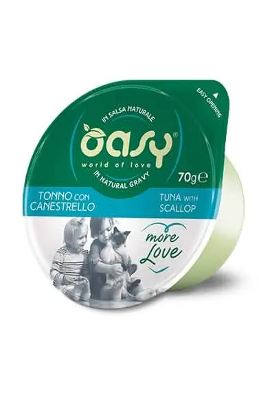 Oasy wet cat more love tonno con canestrello cup 70 g - immagine 1