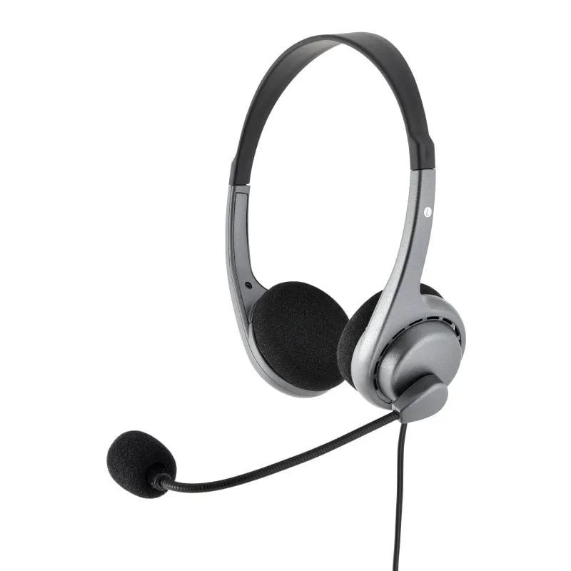 Cuffie Bluestork MC-101 con microfono Nero/Argento - immagine 1