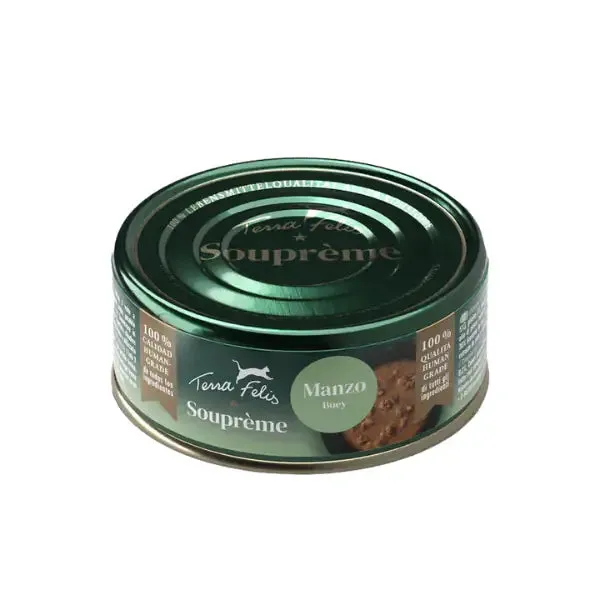 Terra Felis Souprème Zuppa Gourmet cremosa per gatti Grain Free 85 gr Manzo - Cibo umido per gatti - immagine 1