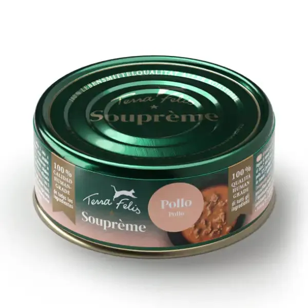 Terra Felis Souprème Zuppa Gourmet cremosa per gatti Grain Free 85 gr Pollo - Cibo umido per gatti - immagine 1
