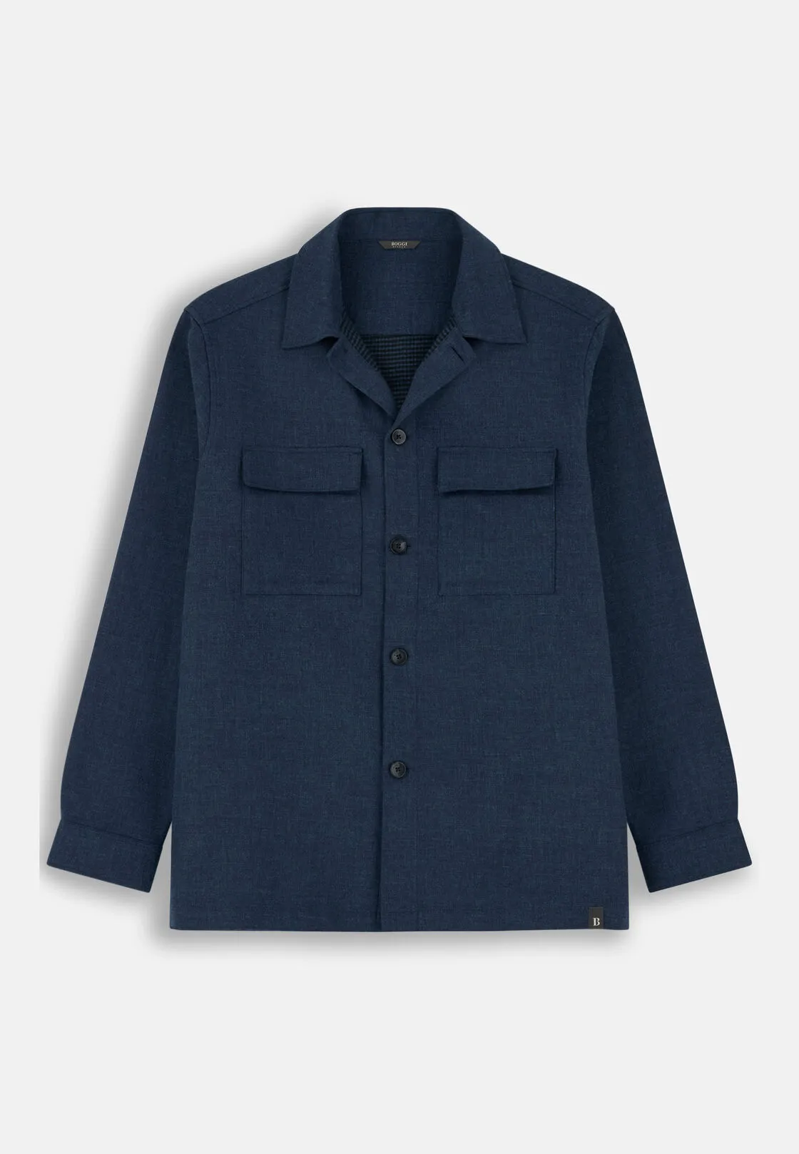 Boggi, Camicia Over In Denim Doppia Faccia, Uomo, Navy, Taglia: L - immagine 6