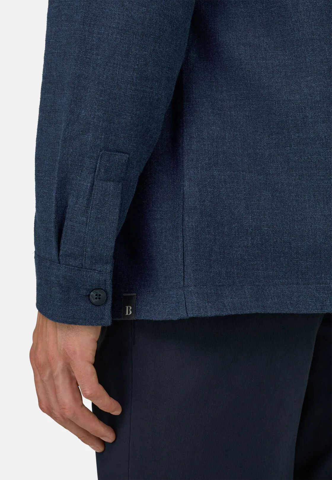 Boggi, Camicia Over In Denim Doppia Faccia, Uomo, Navy, Taglia: S - immagine 4