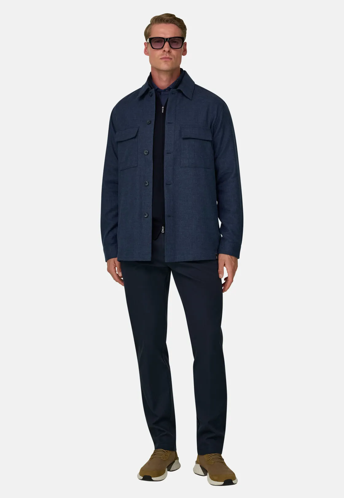 Boggi, Camicia Over In Denim Doppia Faccia, Uomo, Navy, Taglia: XL - immagine 2