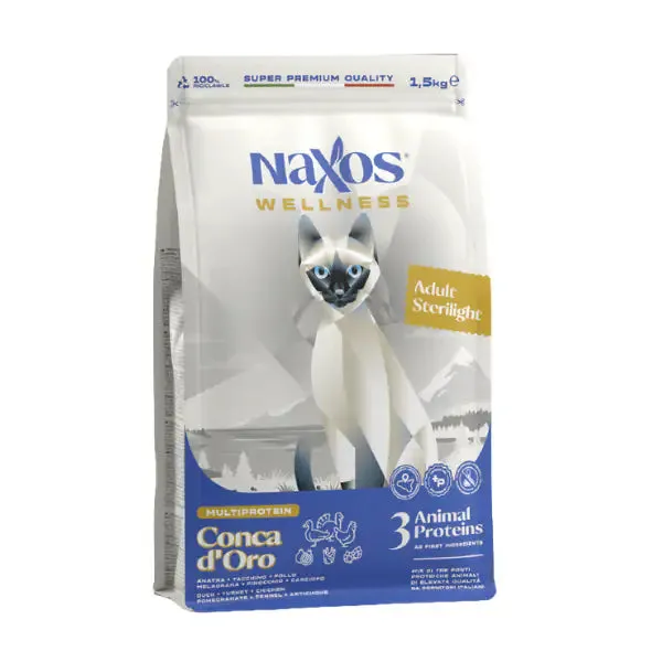 Naxos Wellness Sterilight Adult Cat Conca d'oro 7 kg - Croccantini per gatti - immagine 1