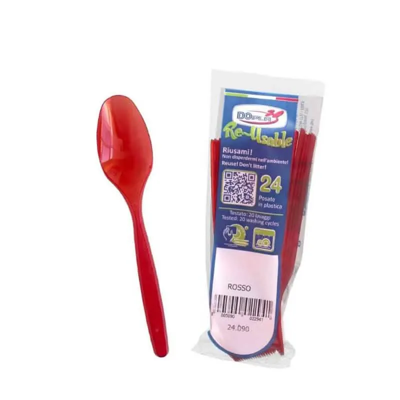 Cucchiaini Compact Riut Rossi - Confezione da 15 Pezzi - immagine 1
