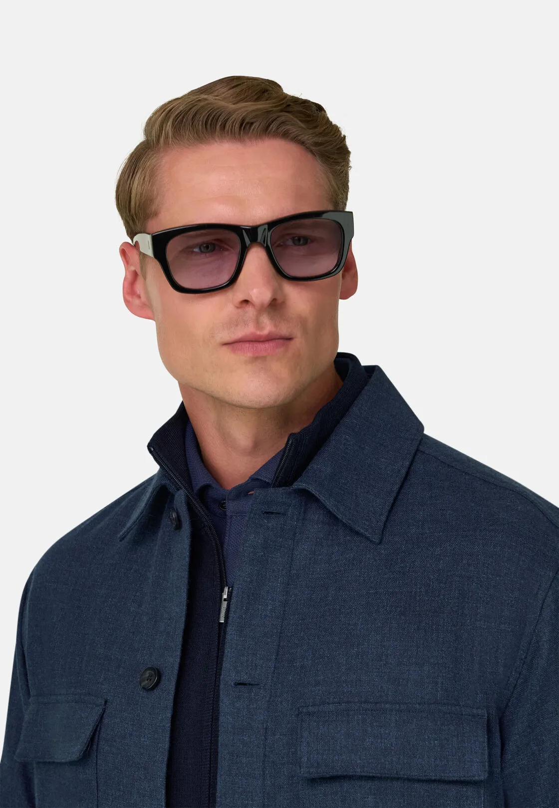 Boggi, Camicia Over In Denim Doppia Faccia, Uomo, Navy, Taglia: XXL - immagine 3