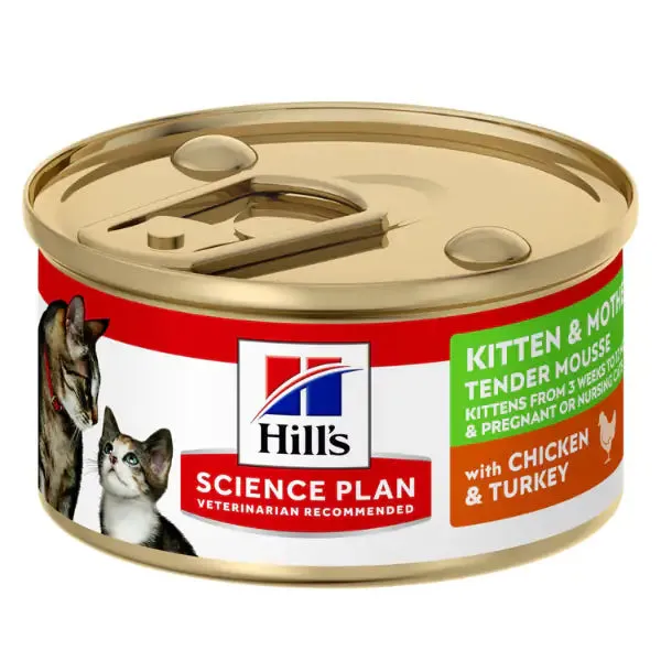 Hill's Science Plan Kitten & Mother Mousse 85 gr Pollo e tacchino - confezione da 12 pezzi - Cibo umido per gatti - immagine 1