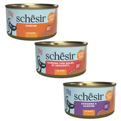 Schesir Sardine Soft Patè Cat Adult Grain Free 70 gr Sardine con salsa di aragosta - confezione da 12 pezzi - Cibo umido per gatti - immagine 1