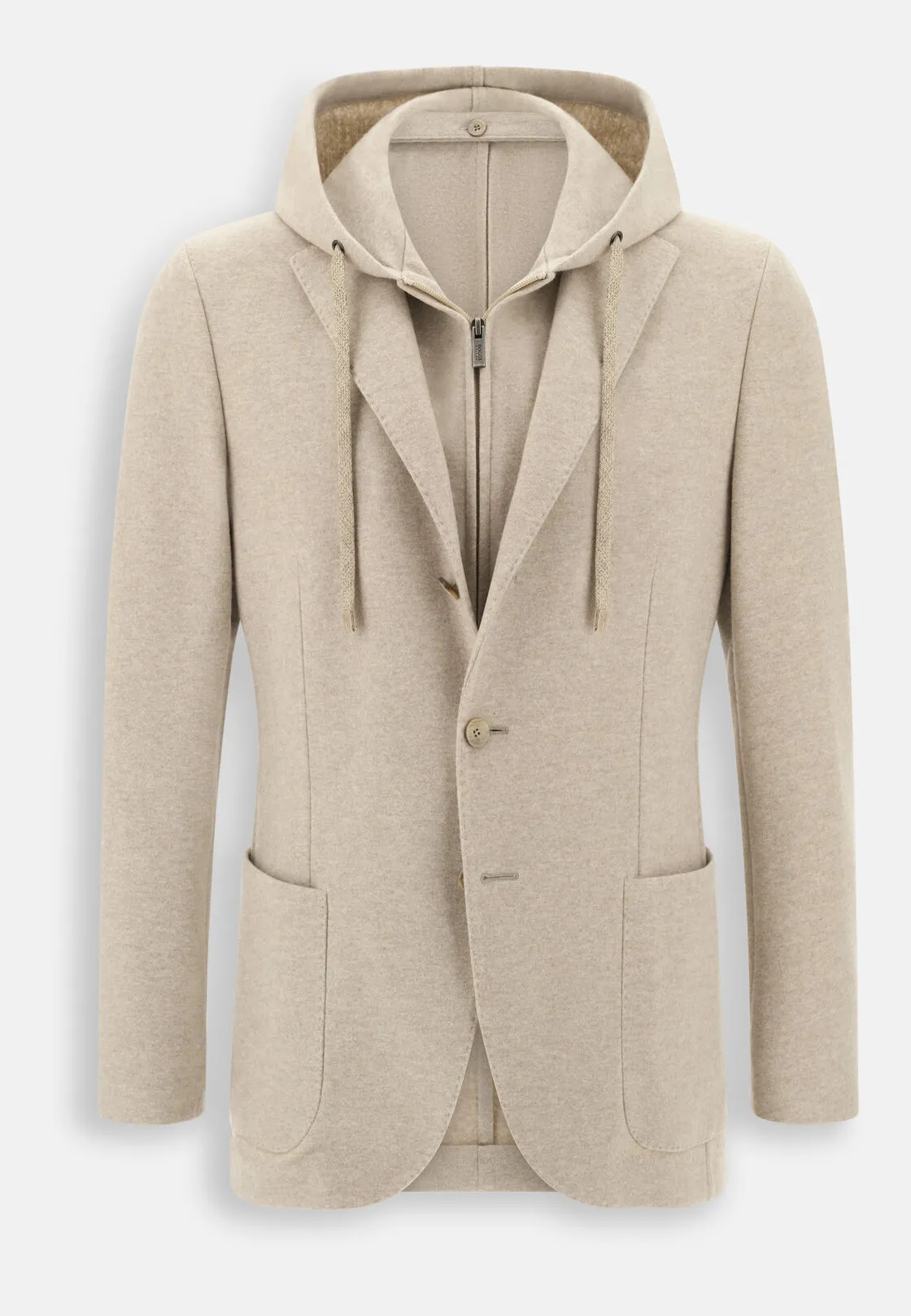 Boggi, Giacca Felpa Madison Melange In Lana Cashmere B Jersey, Uomo, Offwhite, Taglia: 50 - immagine 5