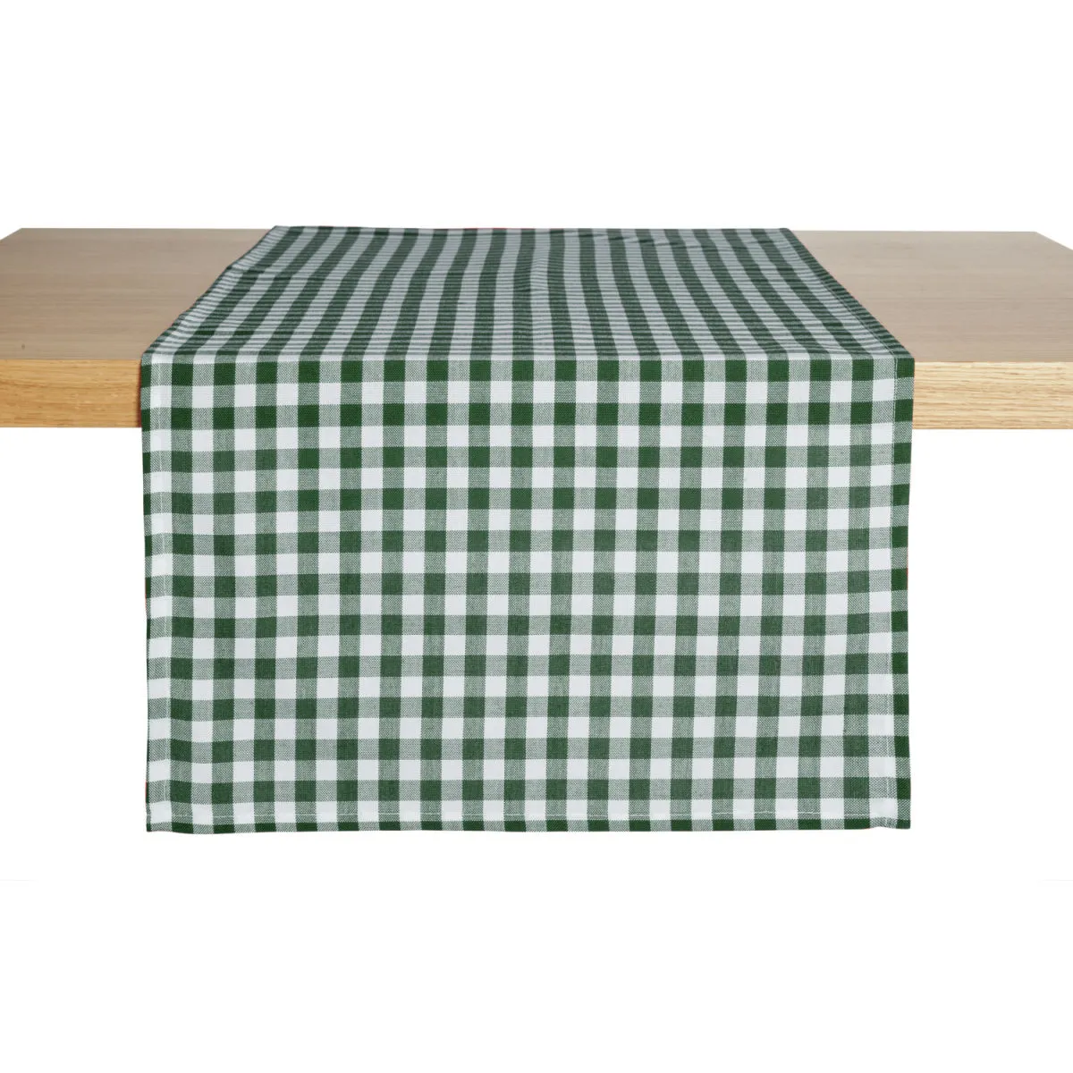 ERWIN M. Runner tavola Rustica; 40x130 cm (LxL); verde/bianco; rettangolare - immagine 1