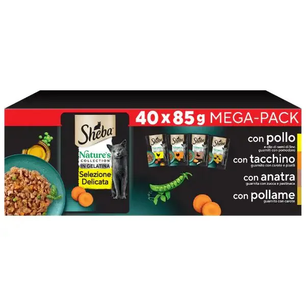 Sheba Nature's Collection in Gelatina Multipack 40x85 gr Selezione Delicata - immagine 1