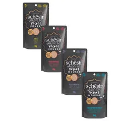 Schesir After Dark Cat Velvet Mousse Grain Free 80 g Pollo con manzo - confezione da 12 pezzi - Cibo umido per gatti - immagine 1
