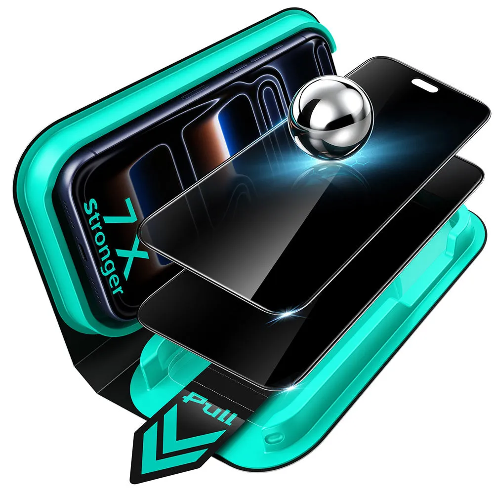 Pellicola protettiva per schermo Privacy ESR Armorite UltraFit per Apple iPhone 18 Pro Max, vetro temperato, Full Glue, set da 2 pezzi - immagine 1