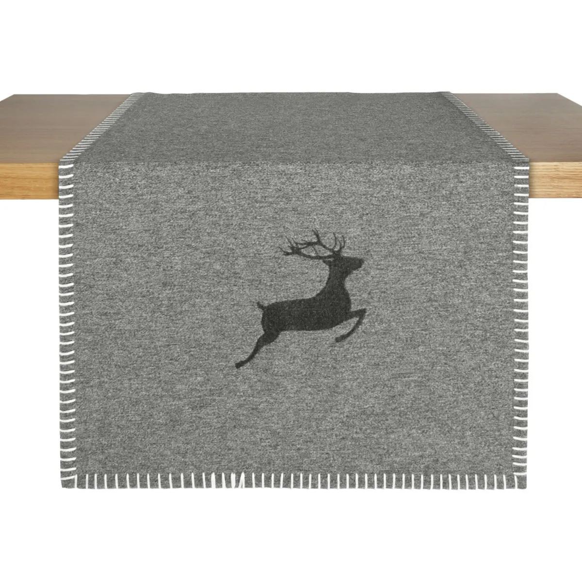 ERWIN M. Runner tavola Cornus; 40x140 cm (LxL); grigio; rettangolare - immagine 1