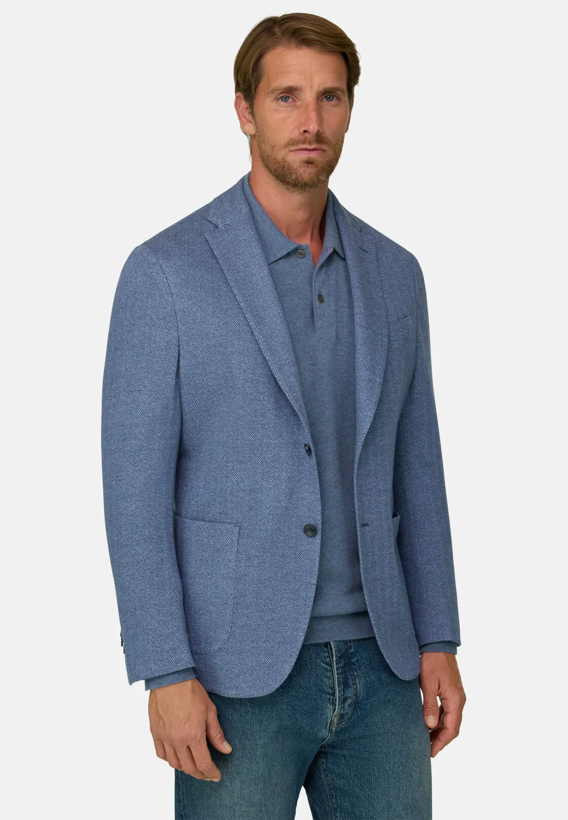 Boggi, Giacca Resca In Lana Cotone B Jersey, Uomo, Indaco, Taglia: 46 - immagine 1