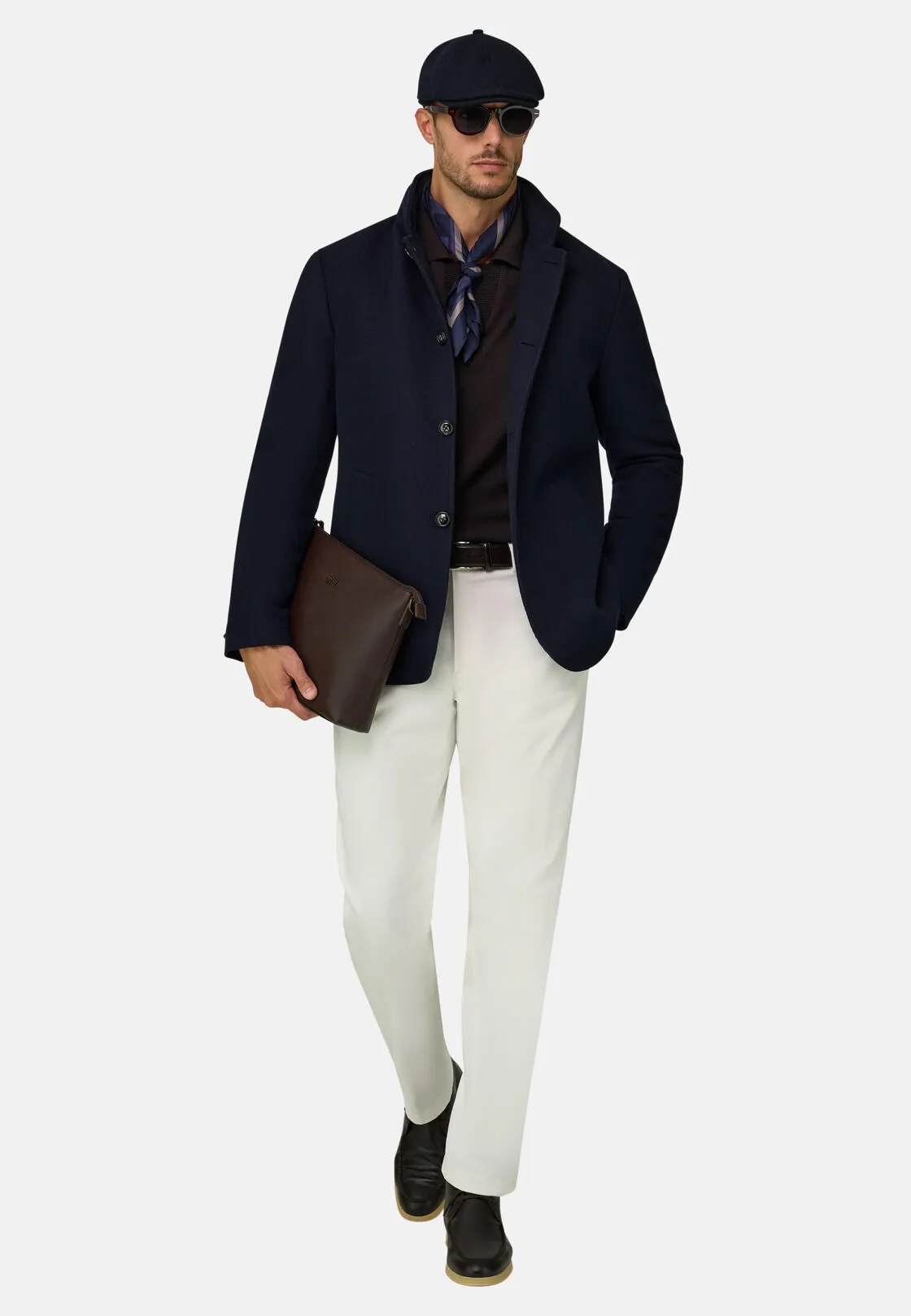 Boggi, Caban Imbottito In Misto Lana Melange, Uomo, Navy, Taglia: 46 - immagine 2