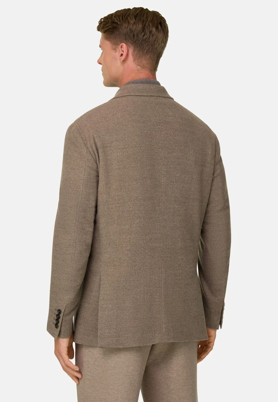 Boggi, Giacca Doppio Petto In Lana Extrafine, Uomo, Taupe, Taglia: 54 - immagine 4