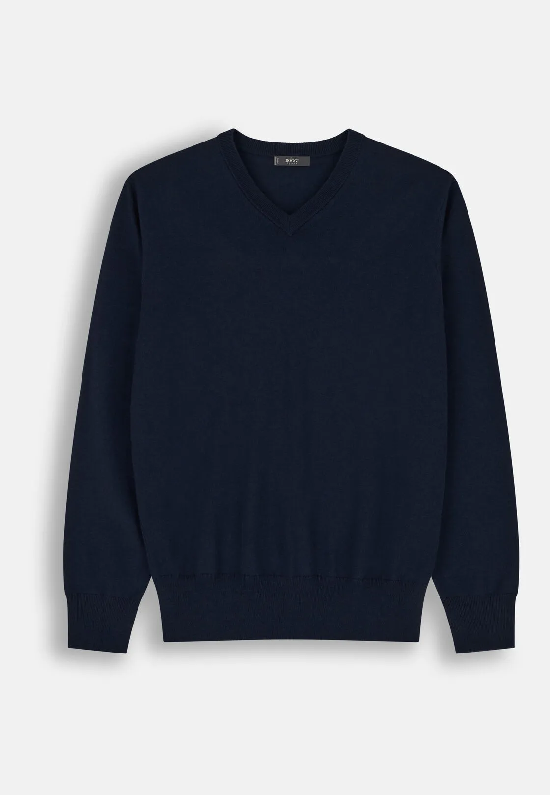 Boggi, Maglia Scollo V In Lana Merino Extrafine, Uomo, Navy, Taglia: XL - immagine 5