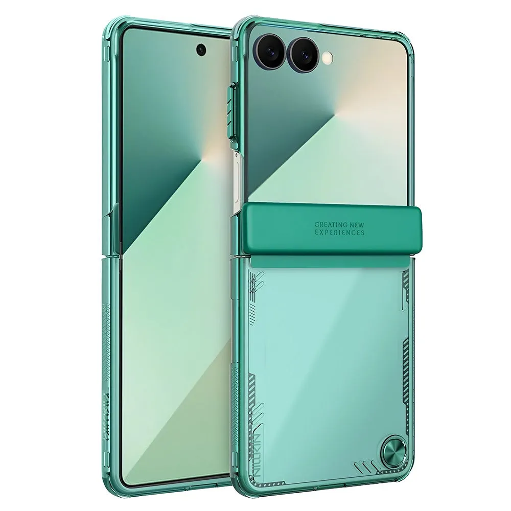 Custodia per Samsung Galaxy Z Flip7 F766, Nillkin, Iceblade, Verde - immagine 1