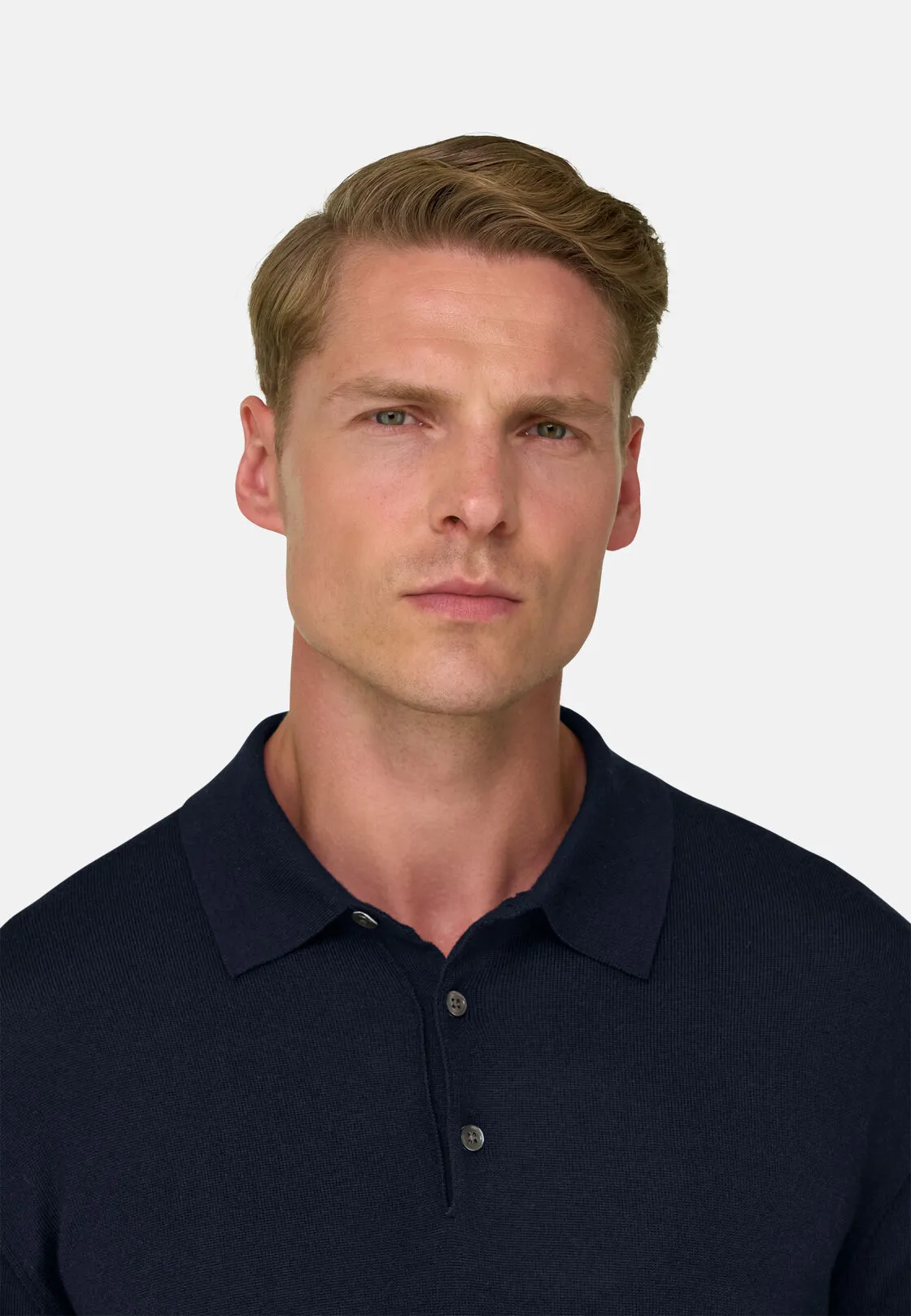 Boggi, Polo Di Maglia In Merino Extrafine, Uomo, Navy, Taglia: L - immagine 3