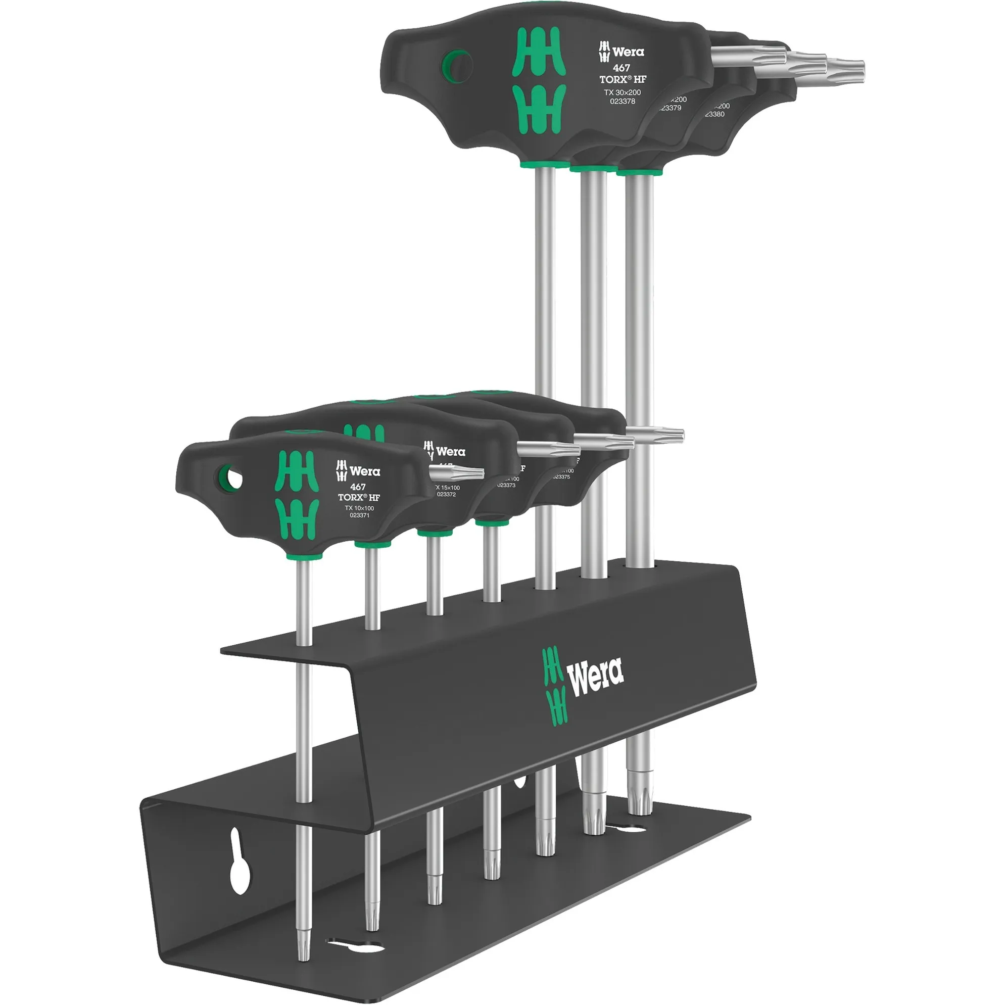 Set 467/7 esagonale HF 2 cacciaviti a manico trasversale + supporto, 7 pezzi, Cacciavite - immagine 1