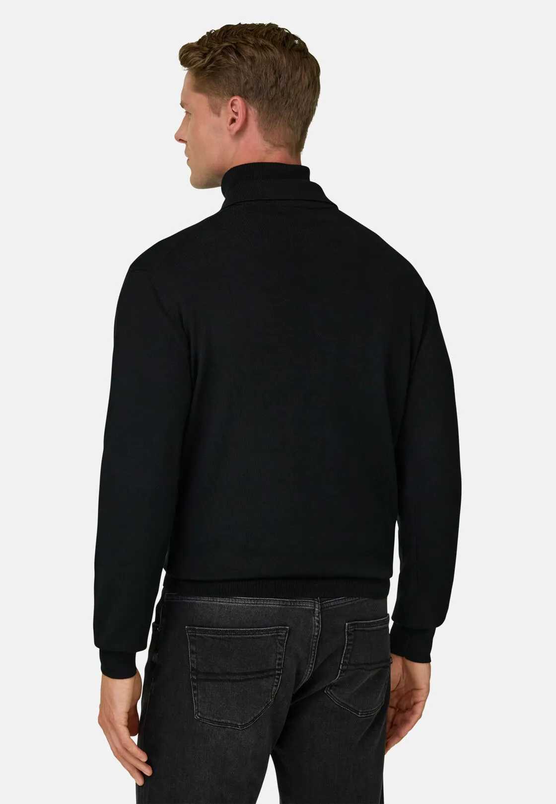 Boggi, Polo Di Maglia In Merino Extrafine, Uomo, Nero, Taglia: M - immagine 4