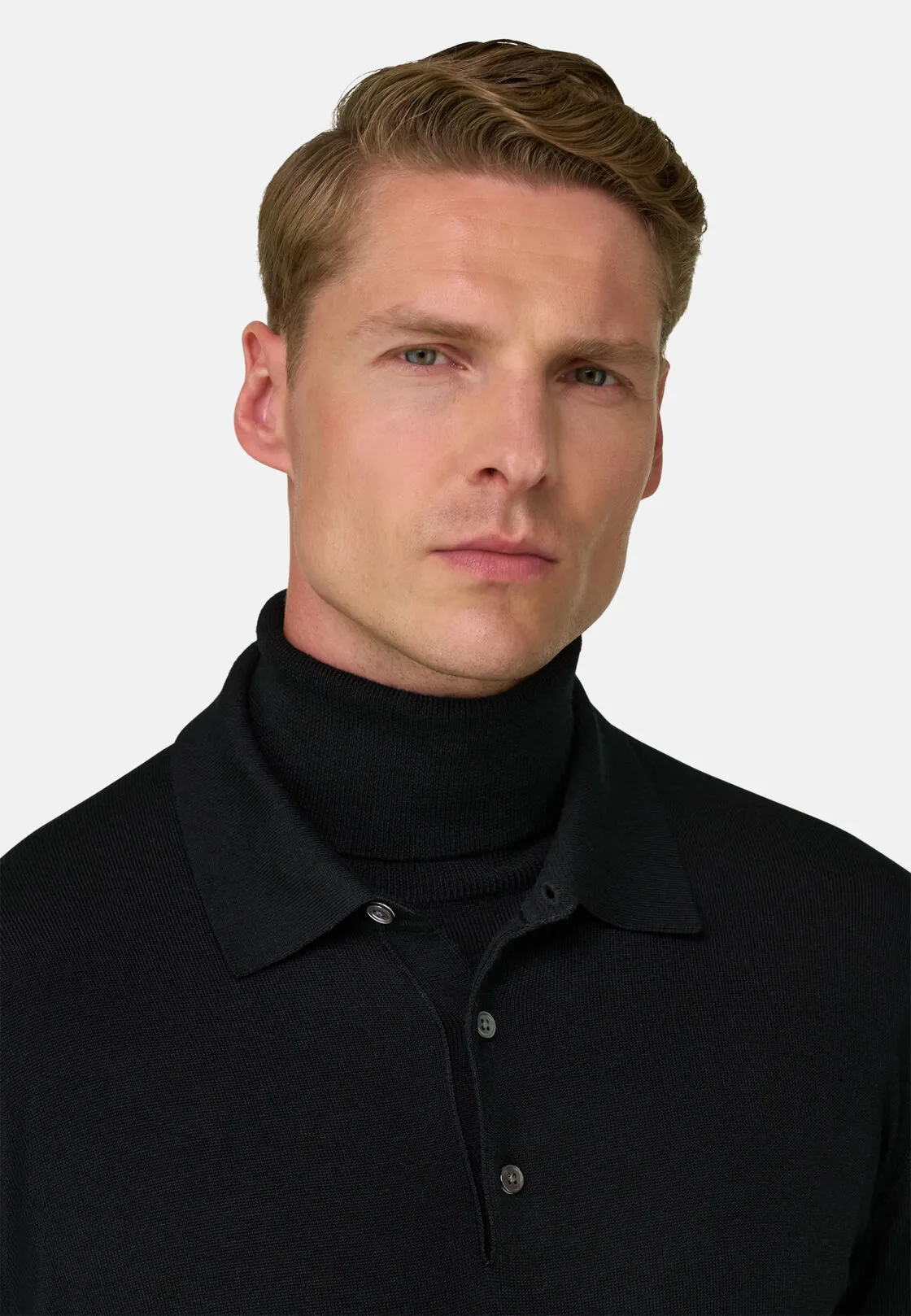 Boggi, Polo Di Maglia In Merino Extrafine, Uomo, Nero, Taglia: XXL - immagine 3