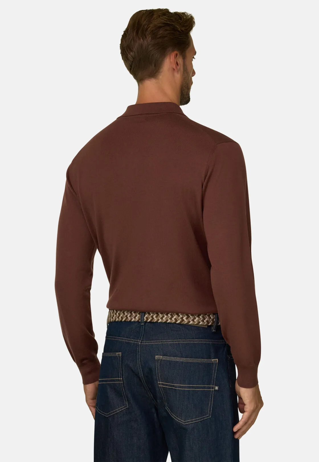 Boggi, Polo Di Maglia In Merino Extrafine, Uomo, Rouge, Taglia: L - immagine 4