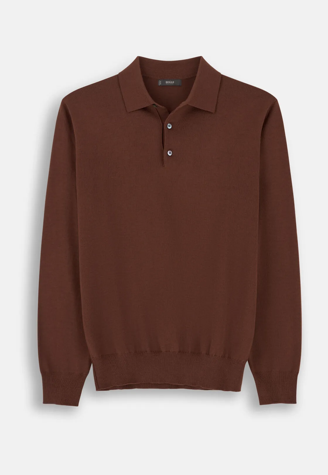 Boggi, Polo Di Maglia In Merino Extrafine, Uomo, Rouge, Taglia: L - immagine 5
