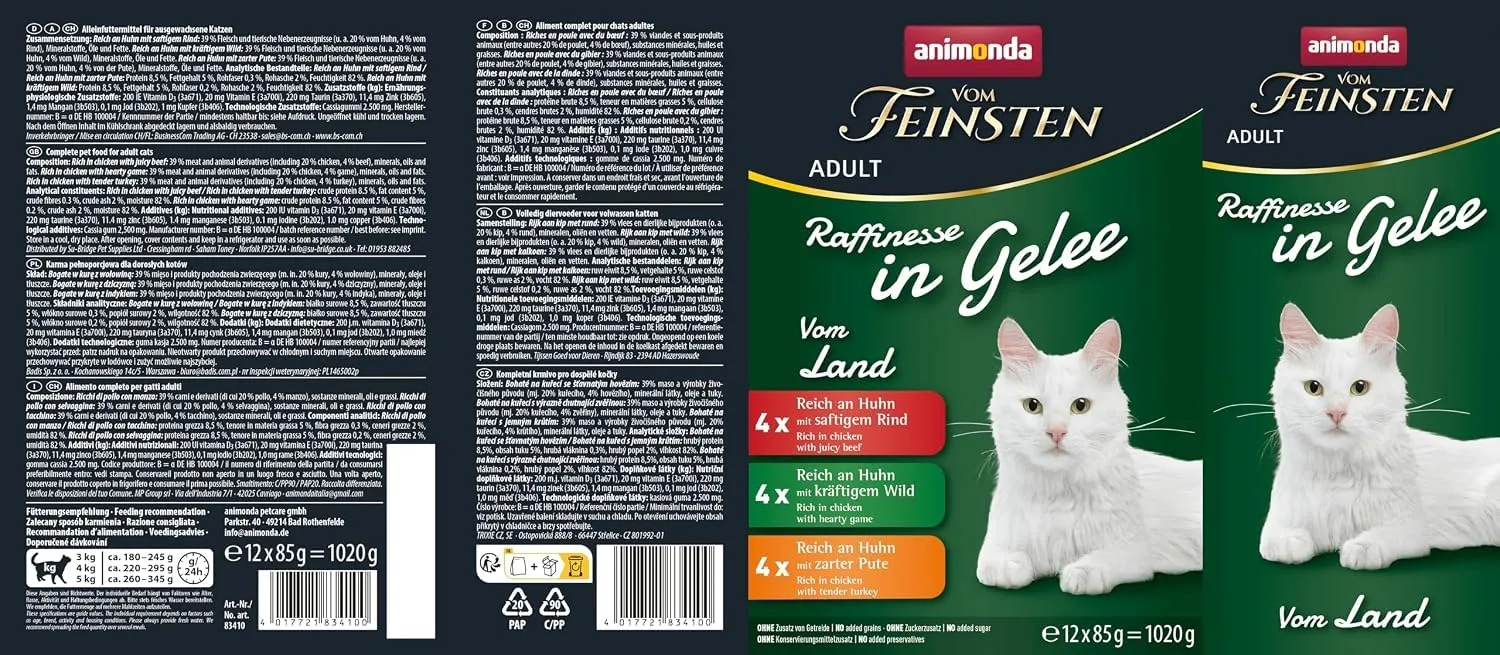 animonda Vom Feinsten Adult Raffinesse, Mix "dal Campo" (12x 85g) - immagine 7