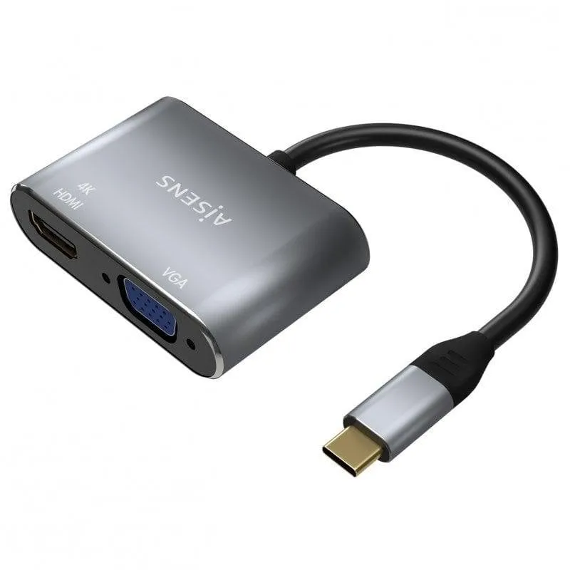 Adattatore USB-C per VGA/HDMI Aisens A109-0627 15cm Grigio - immagine 1