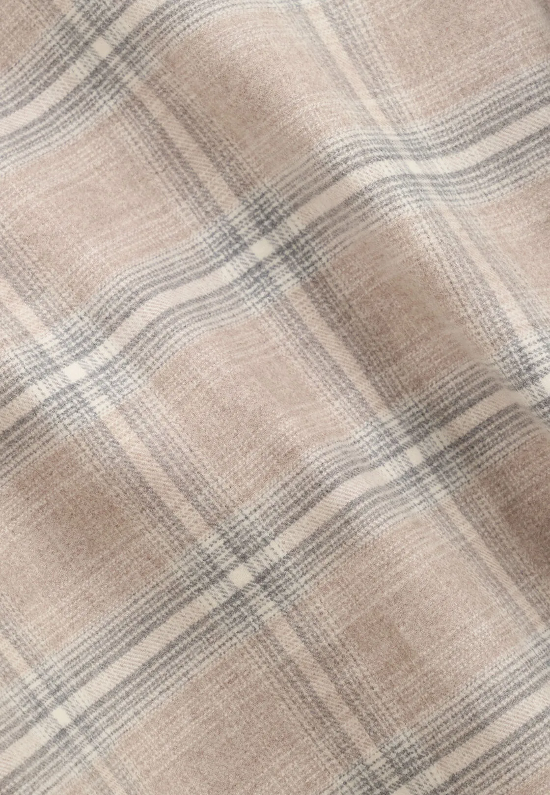 Boggi, Camicia Over A Quadretti In Flanella Di Cotone, Uomo, Beige, Taglia: XXXL - immagine 5
