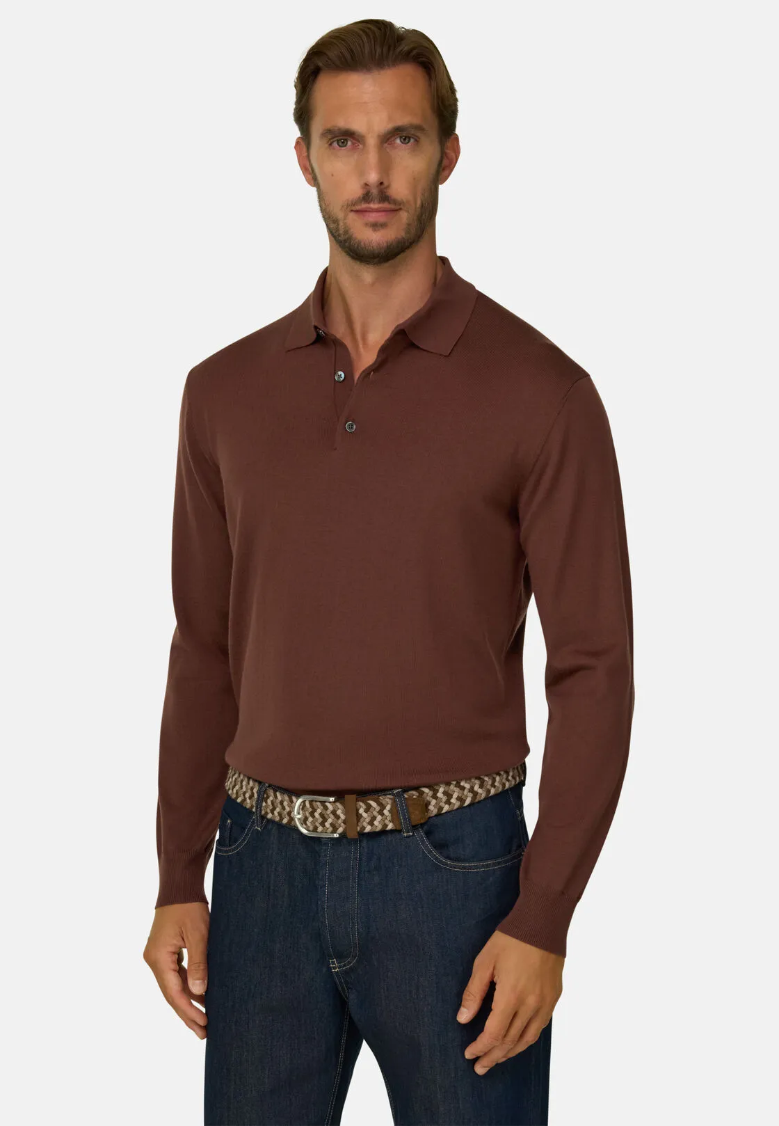 Boggi, Polo Di Maglia In Merino Extrafine, Uomo, Rouge, Taglia: M - immagine 1