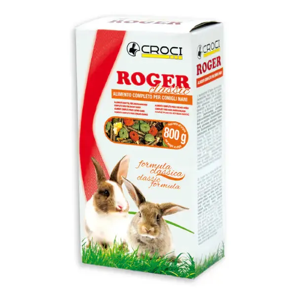 Croci Rabbit Roger Classic alimento Conigli Nani 800 gr - Mangime per conigli - immagine 1