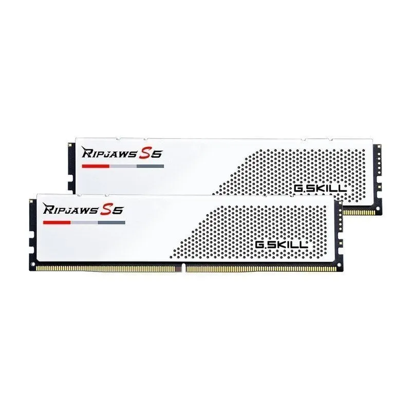 G.Skill Ripjaws S5 DDR5 6000MHz 32GB 2x16GB CL32 Bianco - immagine 1