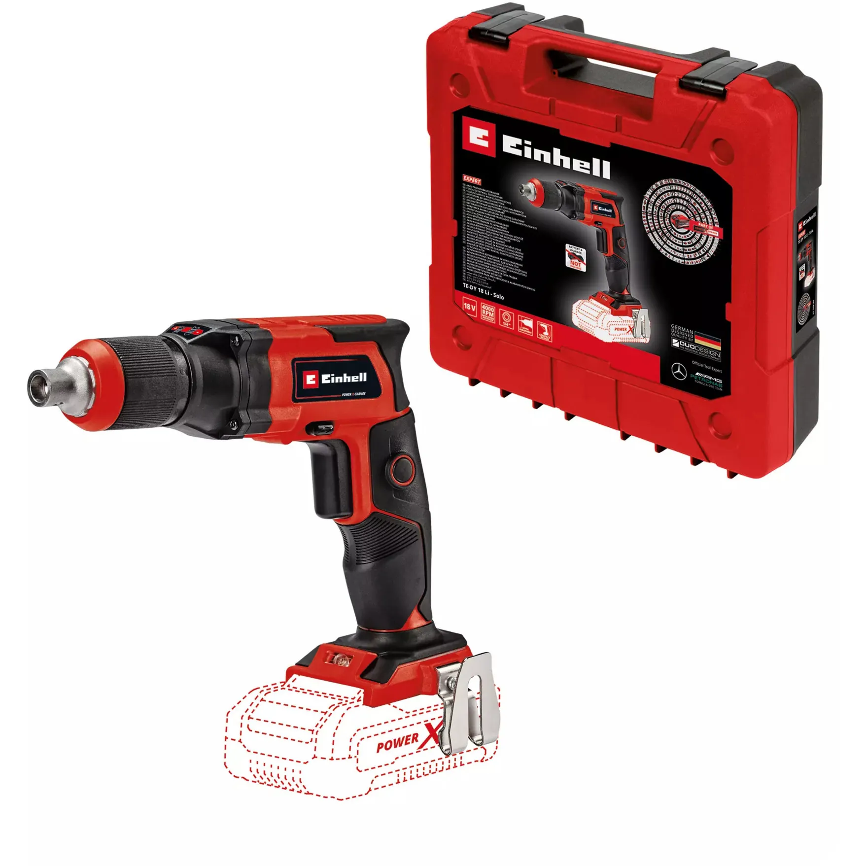 TE-DY 18 Li-Solo 4000 Giri/min Nero, Rosso, Cacciavite - immagine 1