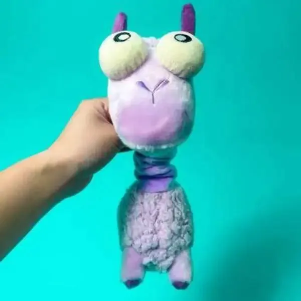 Peluche Neck Minnits con doppio Squeakers interno e collo elastico FuzzYard Lama - Giochi per cani - immagine 1