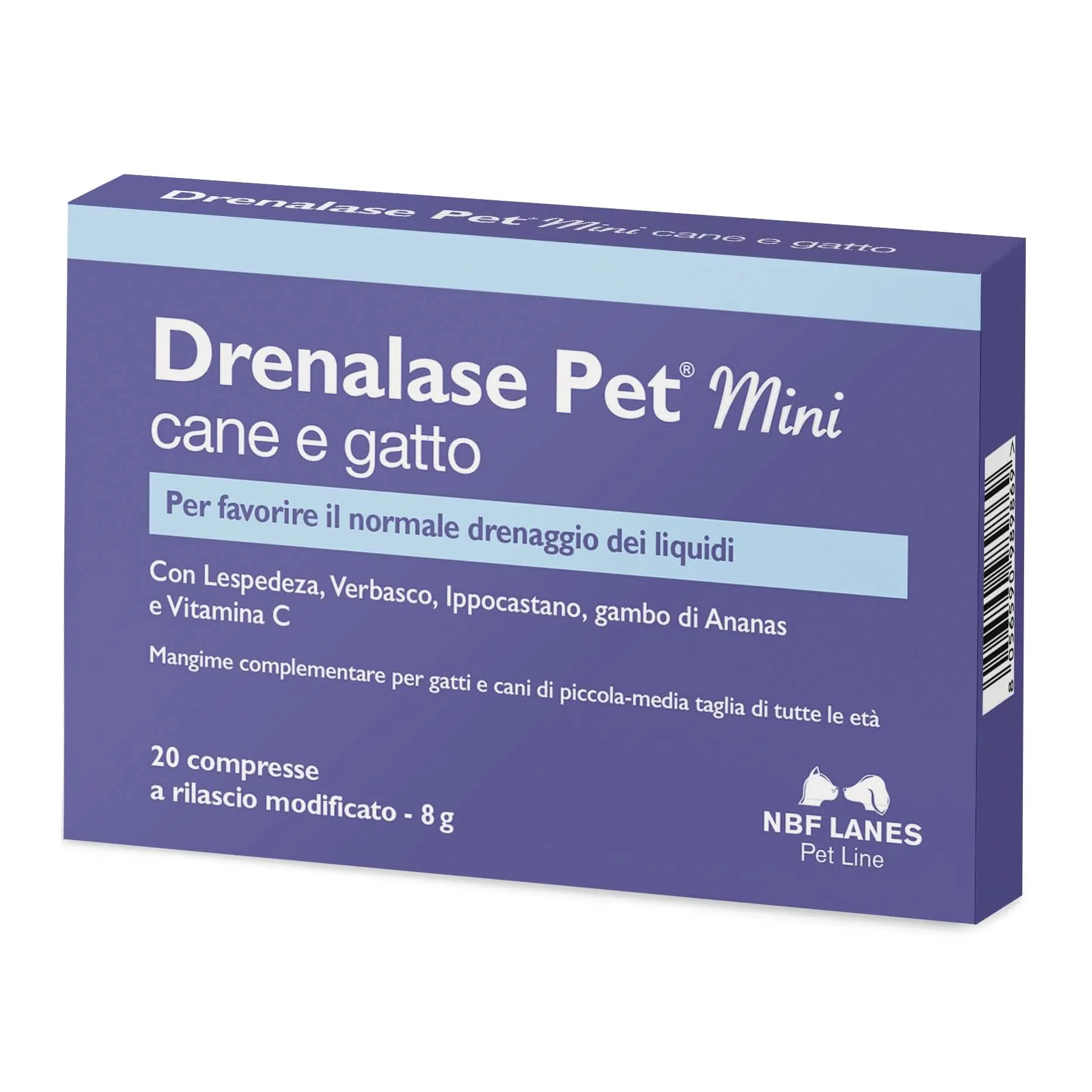 Drenalase pet mini cane gatto 20 compresse - immagine 1