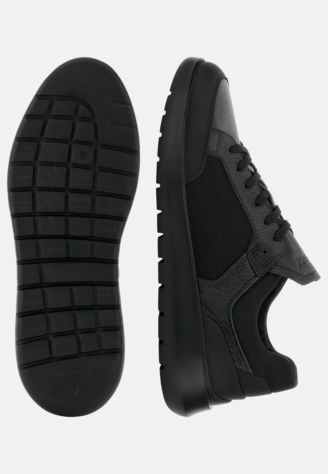 Boggi, Sneakers Nimbus In Pelle E Tessuto Tecnico, Uomo, Nero, Taglia: 43-9 - immagine 4