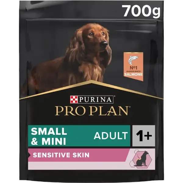 Purina Pro Plan Sensitive Skin Small & Mini Adult Crocchette Cane Salmone 700 gr - Croccantini per cani - immagine 1