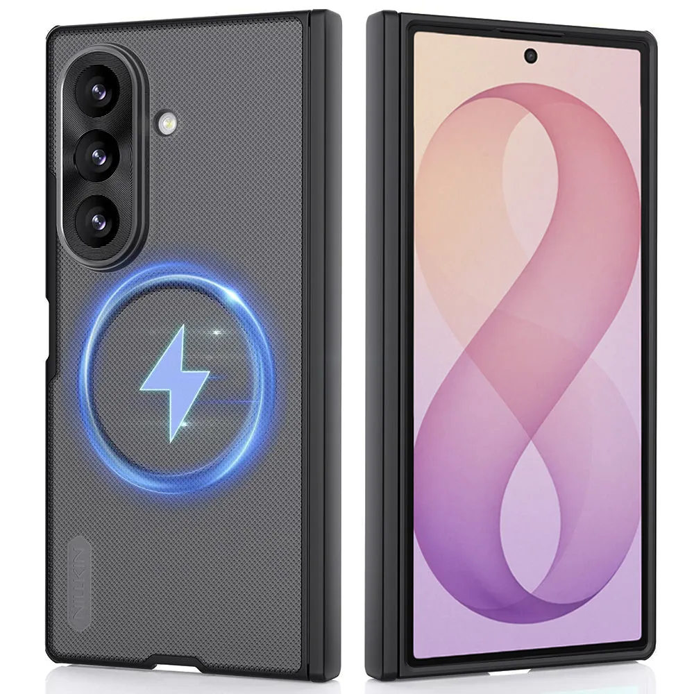 Custodia MagSafe per Samsung Galaxy Z Fold8 Ultra F976, Nillkin, Super Frosted Shield, Nero Trasparente - immagine 1