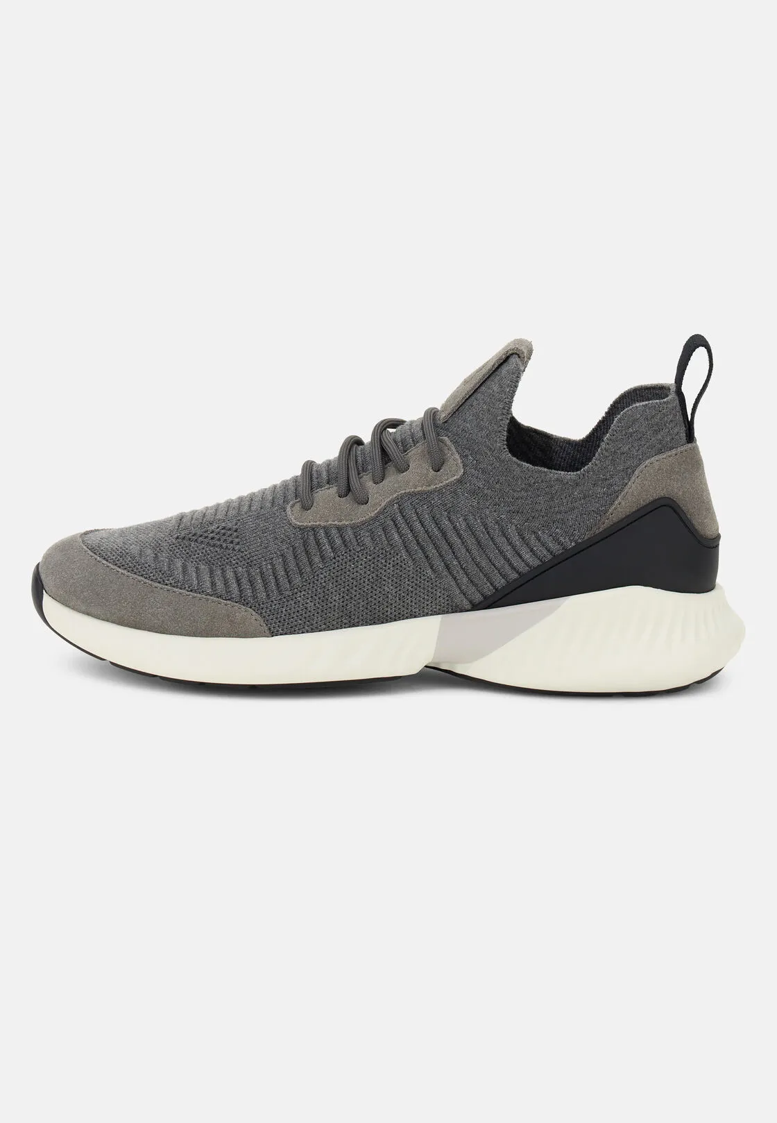 Boggi, Sneakers Willow In Filato Misto Lana, Uomo, Grigio, Taglia: 43-9 - immagine 1